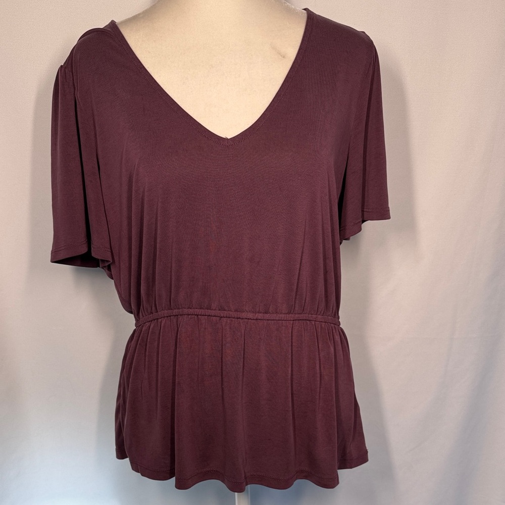 ❤️3/$30 Lucky Brand V-Neck Plum Top